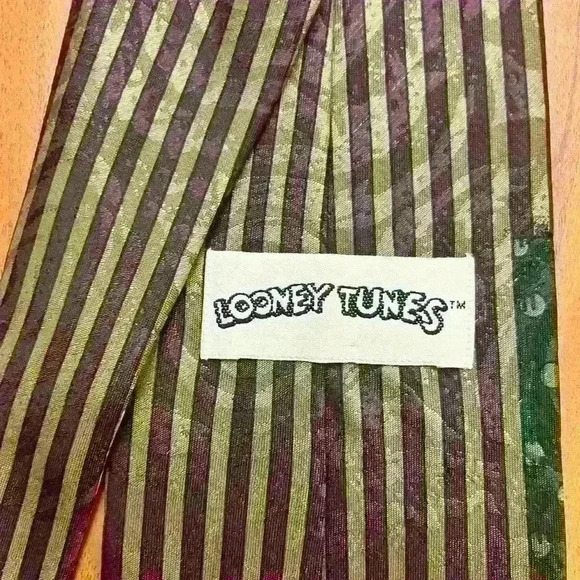 Vintage Looney  Tunes Cartoon Green Mens Tie. - Picture 2 of 10